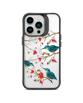 DailyObjects Melody Birds Black Hybrid Clear Phone Case Cover For iPhone 14 Pro