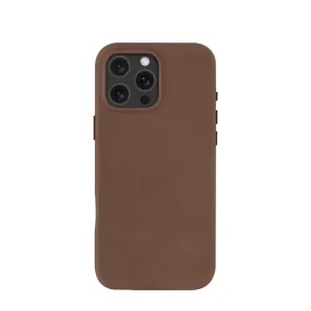 dbramante1928 - iPhone 16 Pro Max MagSafe Genuine Leather Hard Case Sleeve Roskilde Recycled (RO67GT006354) - Dark Tan