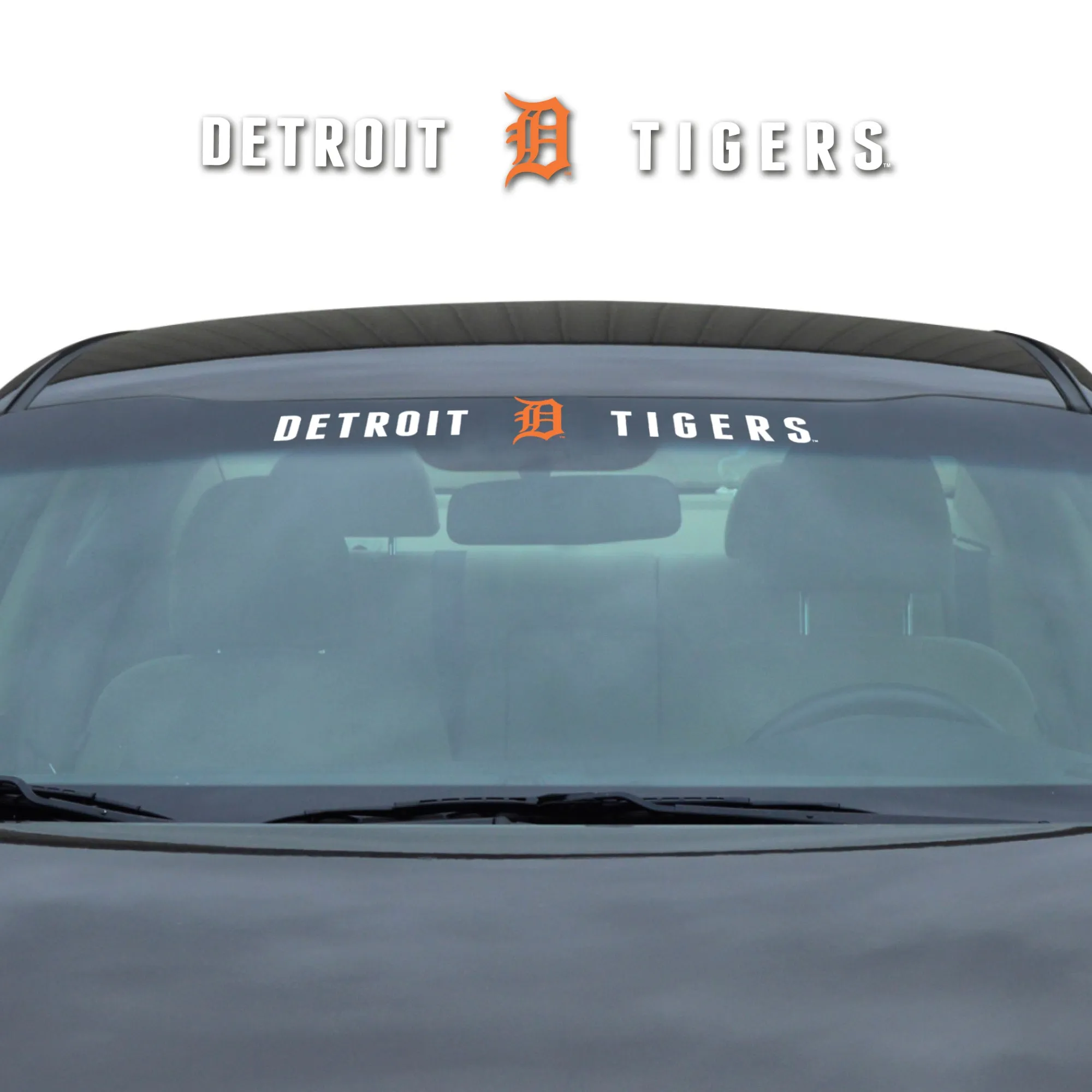 Detroit Tigers Sun Stripe Windshield Decal 3.25 in. x 34 in.