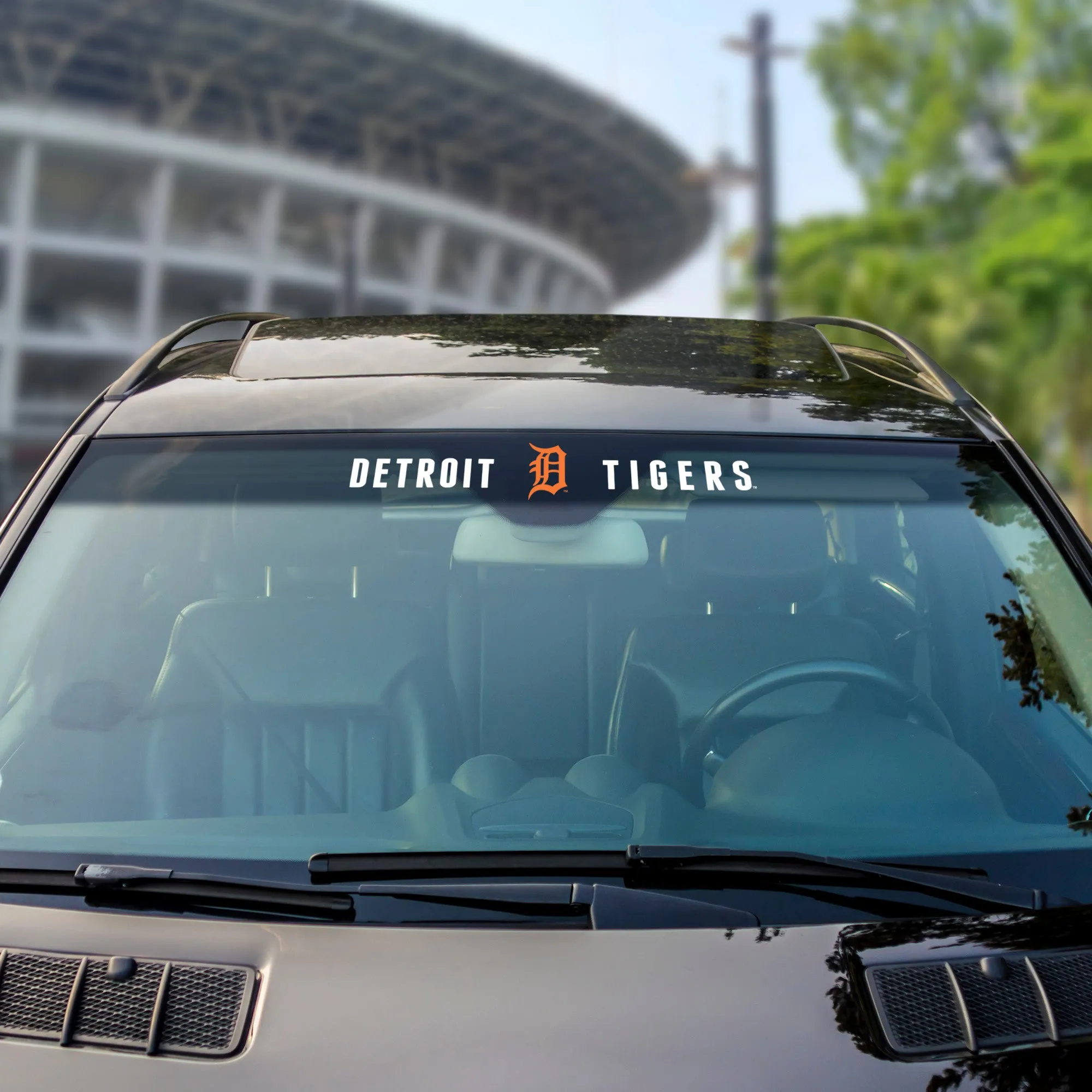 Detroit Tigers Sun Stripe Windshield Decal 3.25 in. x 34 in.