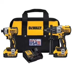 DeWalt 20V MAX* XR‚® Brushless Impact Driver and Hammer Drill Combo Kit