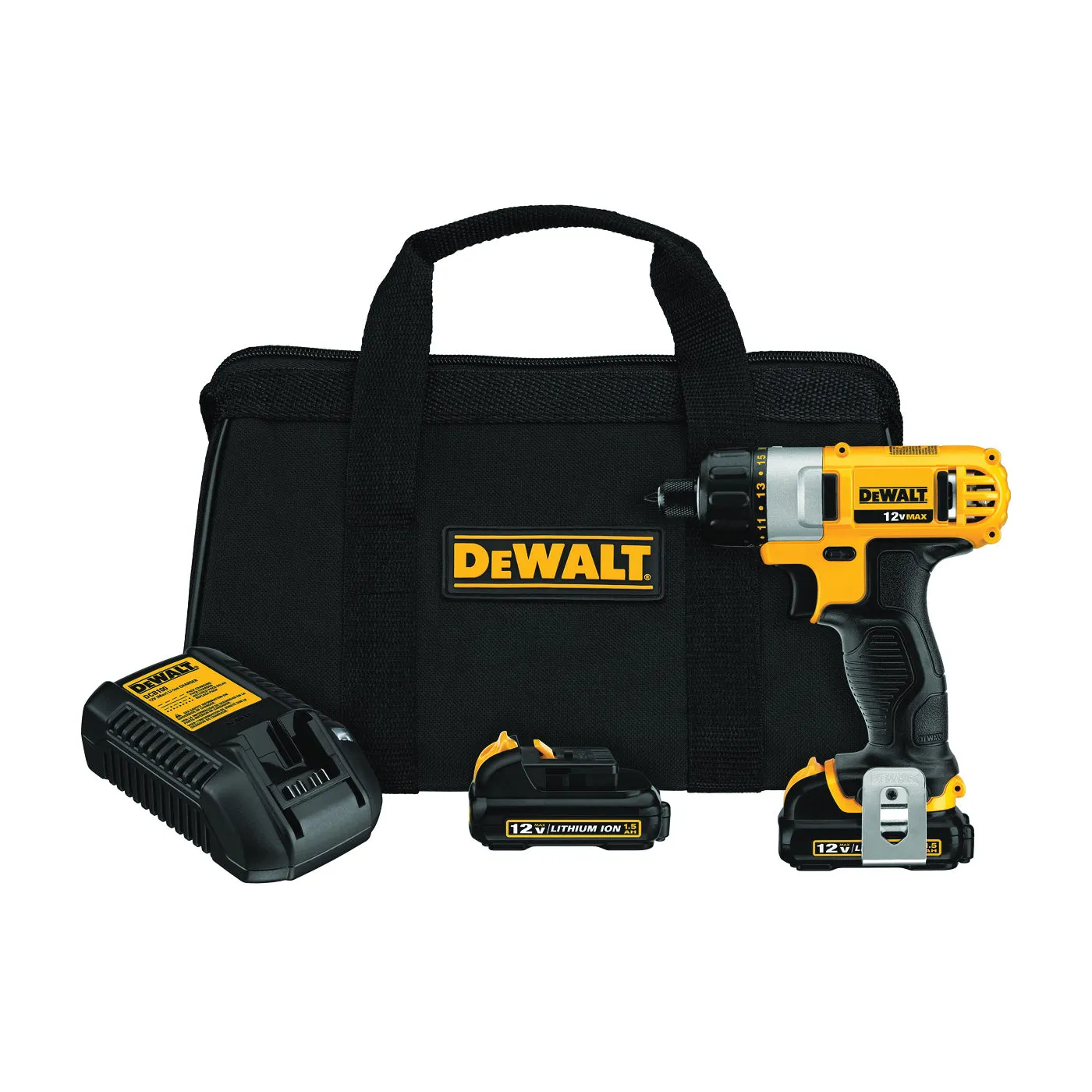 DeWALT DCF610S2 Screwdriver Kit, Battery Included, 12 V, 1.3 Ah, 1/4 in Chuck, Hex Chuck