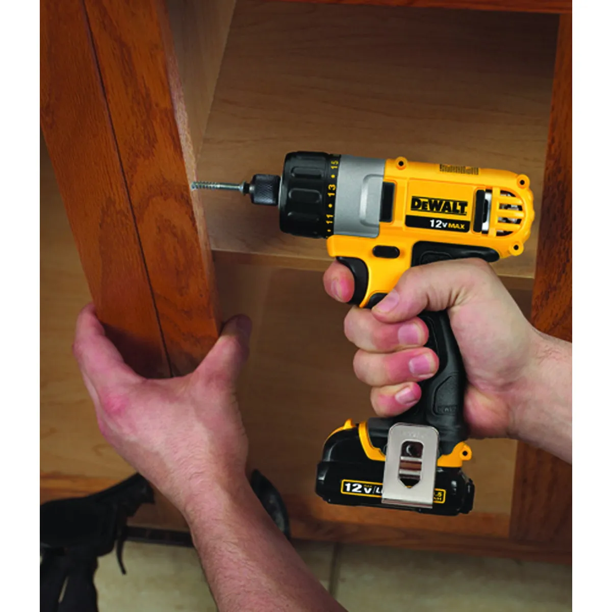 DeWALT DCF610S2 Screwdriver Kit, Battery Included, 12 V, 1.3 Ah, 1/4 in Chuck, Hex Chuck