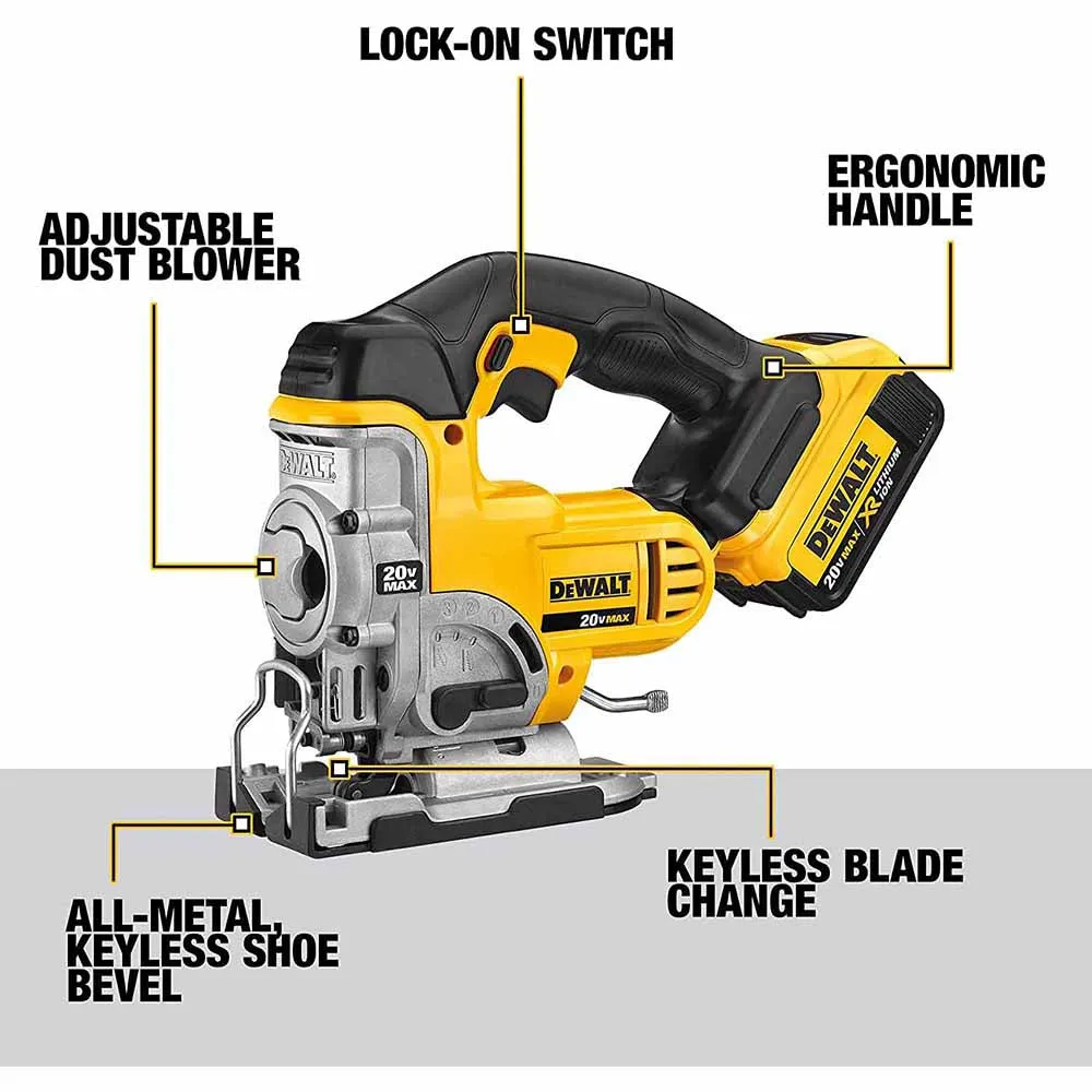 Dewalt DCS331M1 20V MAX Lithium Ion Jig Saw Kit