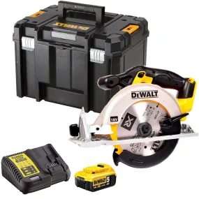 Dewalt DCS391N 18V 165mm Premium Circular Saw with 1 x 5.0Ah Battery & Charger in Case