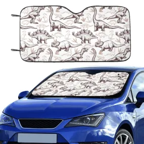 Dinosaur Windshield Sun Shade, T-Rex Dino Car Accessories Auto Vehicle Cover Protector Window Visor Screen Decor Sunshade