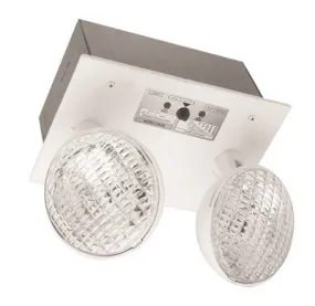 Dual-Lite Ez-2 Emergency Lighting Damp Location Listed Spectron Self-Test Electronics 2 Fully Adjustable Lamps