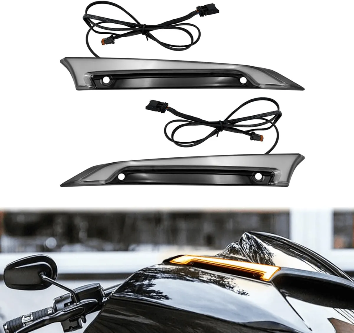 Eagle Lights HALOS LED Windshield Turn Signal and Running Light for 2015  Harley Davidson Road Glide