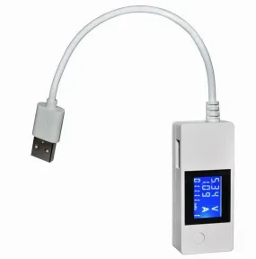 Fast Charge Data Block LCD Dual USB Voltage and Current  Adaptor Detector tester