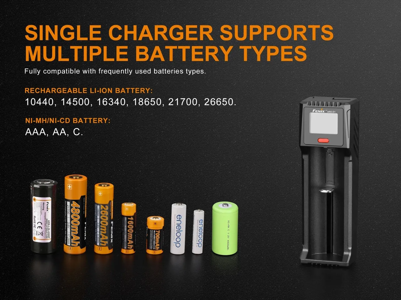 Fenix ARE-D1 Micro USB Single Channel Smart Charger