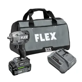 Flex FX1431A-1C 3/8" Compact size Impact Wrench Kit (1 x 5.0Ah Battery   160W Charger)