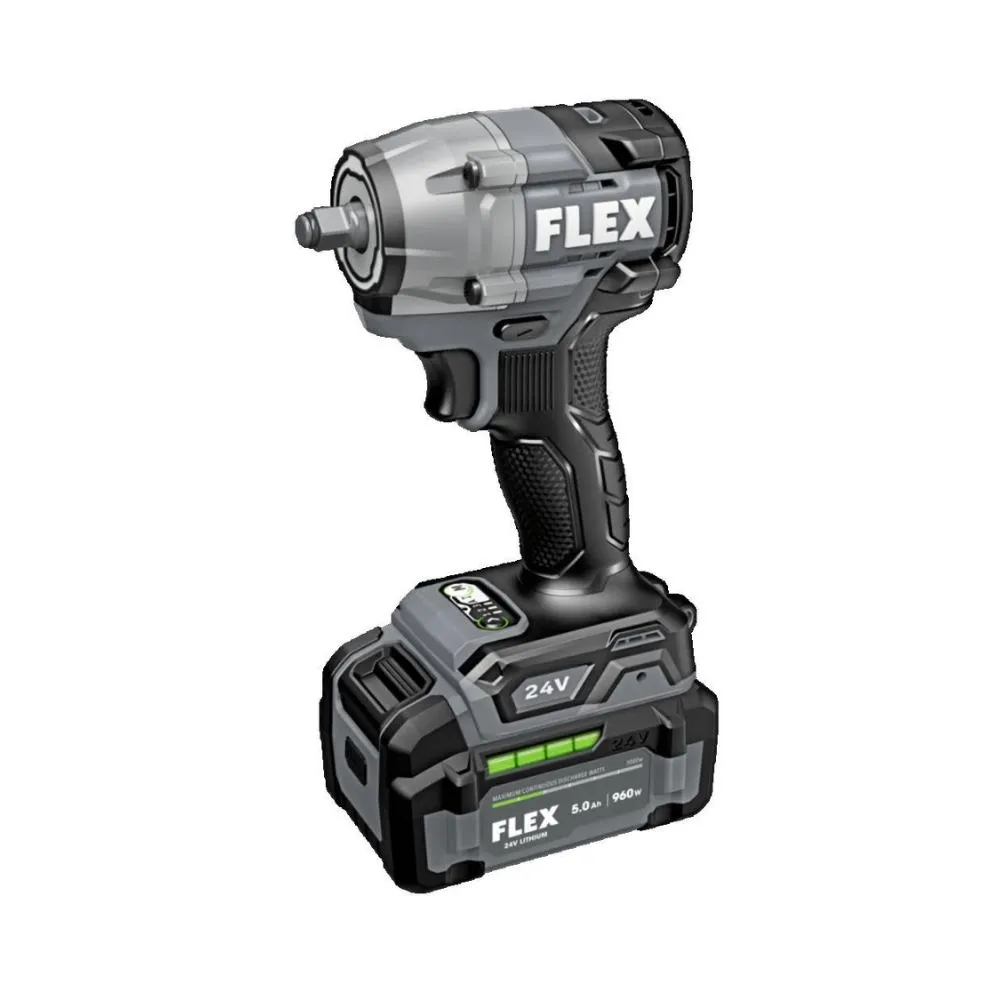 Flex FX1431A-1C 3/8" Compact size Impact Wrench Kit (1 x 5.0Ah Battery   160W Charger)