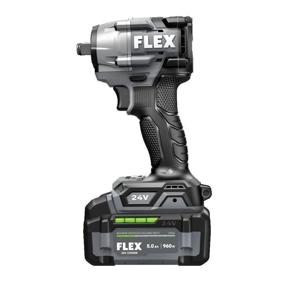 Flex FX1431A-1C 3/8" Compact size Impact Wrench Kit (1 x 5.0Ah Battery   160W Charger)