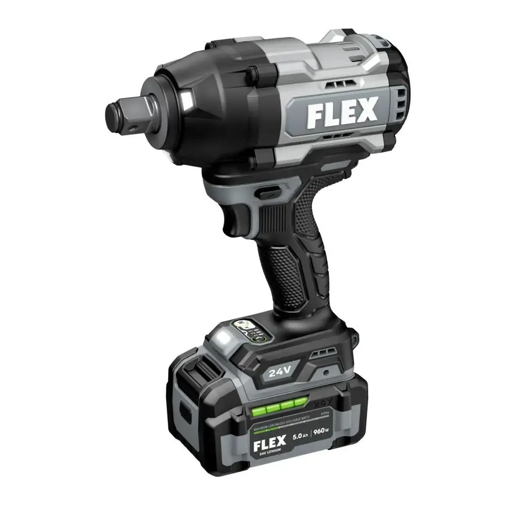 Flex FX1472B-1C 3/4" High Torque Impact Wrench Kit (1 x 5.0Ah Battery   160W Charger)