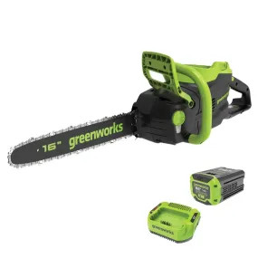 Greenworks 16" Chainsaw with 4Ah Battery & Charger