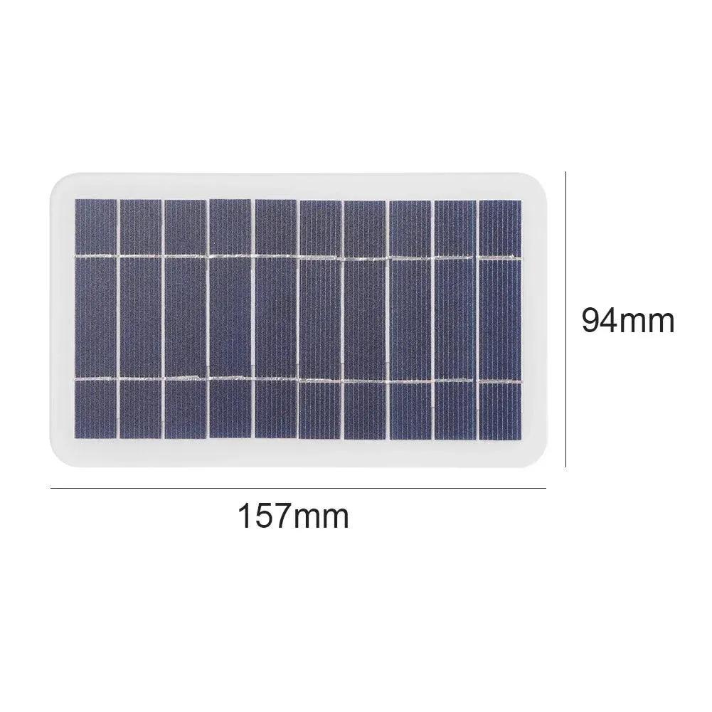 High-Efficiency 5V 400mA Waterproof Solar Panel Charger for Mobile Devices - 2W USB Power Bank Solution for Outdoor Use