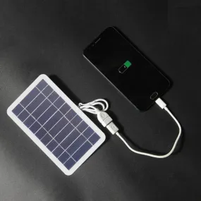 High-Efficiency 5V 400mA Waterproof Solar Panel Charger for Mobile Devices - 2W USB Power Bank Solution for Outdoor Use