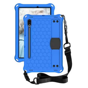 Honeycom pattern EVA combo case for Samsung Galaxy Tab S7 - Blue / Black