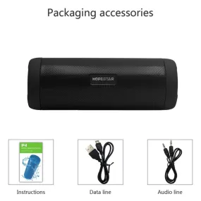 HOPESTAR P4 Outdoor Wireless Bluetooth Speaker Power Bank Loudspeaker support TF card  MP3 Handsfree With Mic Flashlight