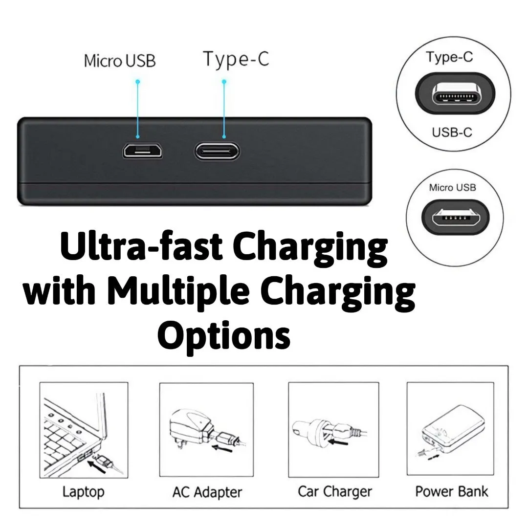 Hridz BLE9 Dual Charger For Panasonic Lumix BLG10 BLE9E DMC-TZ80 DMC-TZ81