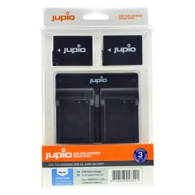 Jupio Kit: 2 x Panasonic DMW-BLC12E 1200mAh Batteries   USB Dual Charger