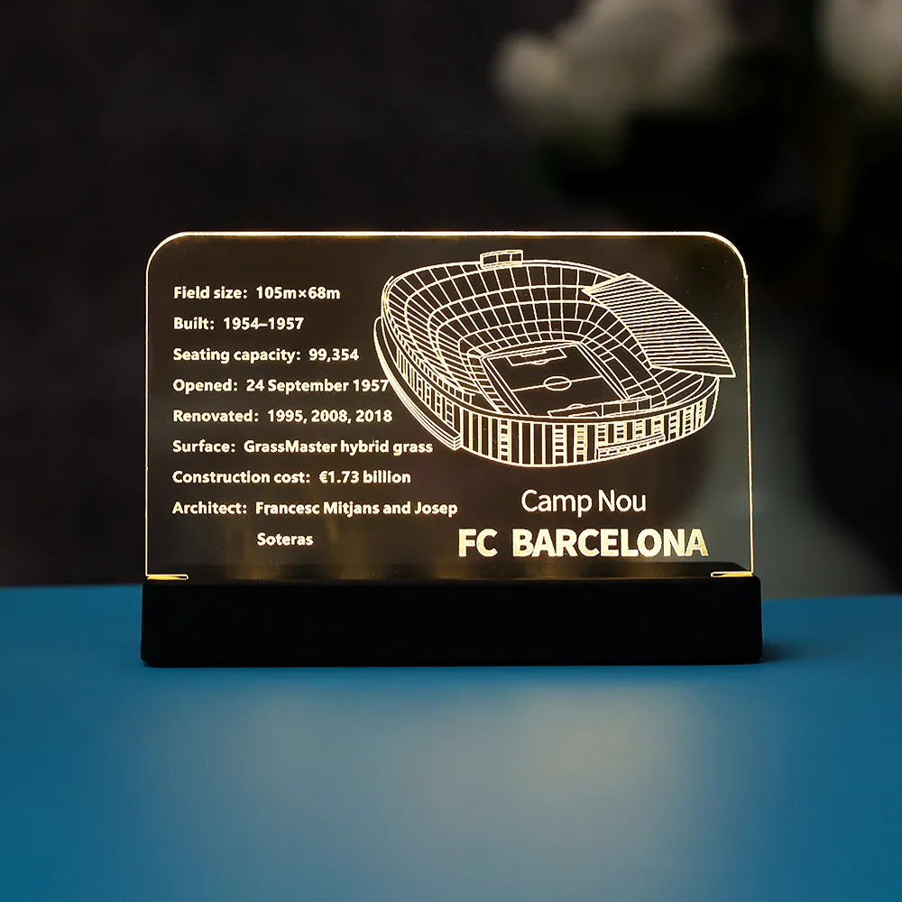 LED Light Acrylic Nameplate for Camp Nou – FC Barcelona #10284