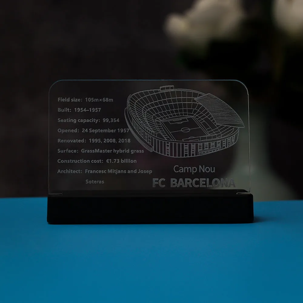 LED Light Acrylic Nameplate for Camp Nou – FC Barcelona #10284