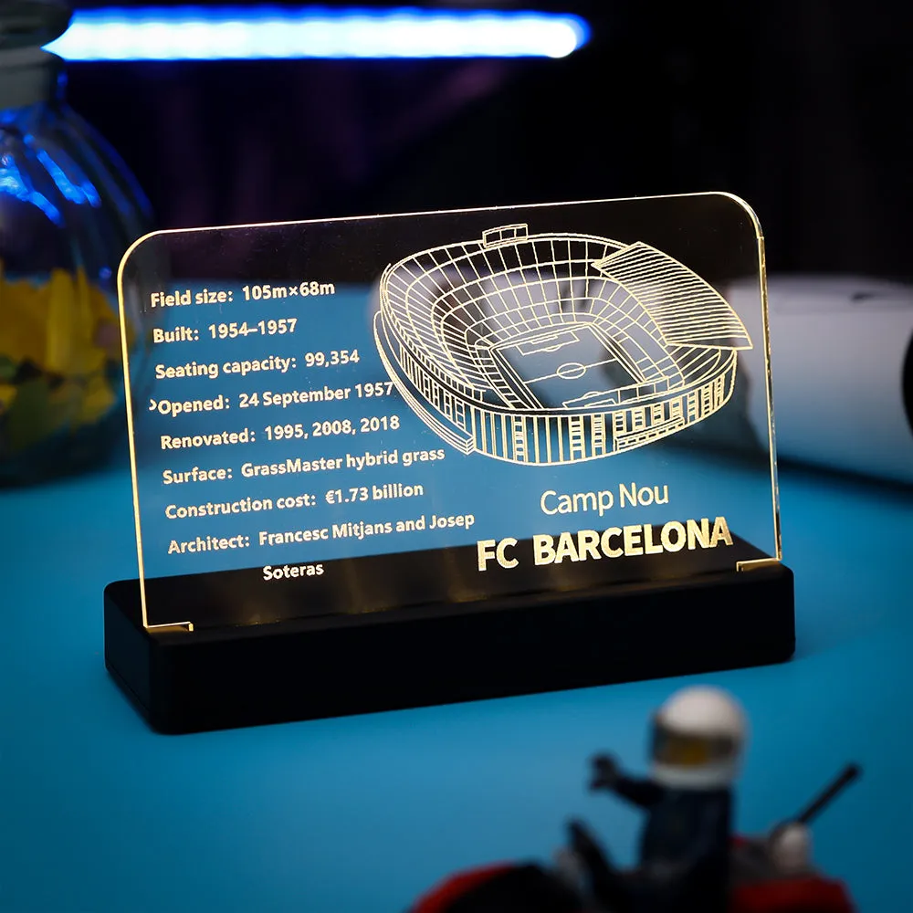 LED Light Acrylic Nameplate for Camp Nou – FC Barcelona #10284