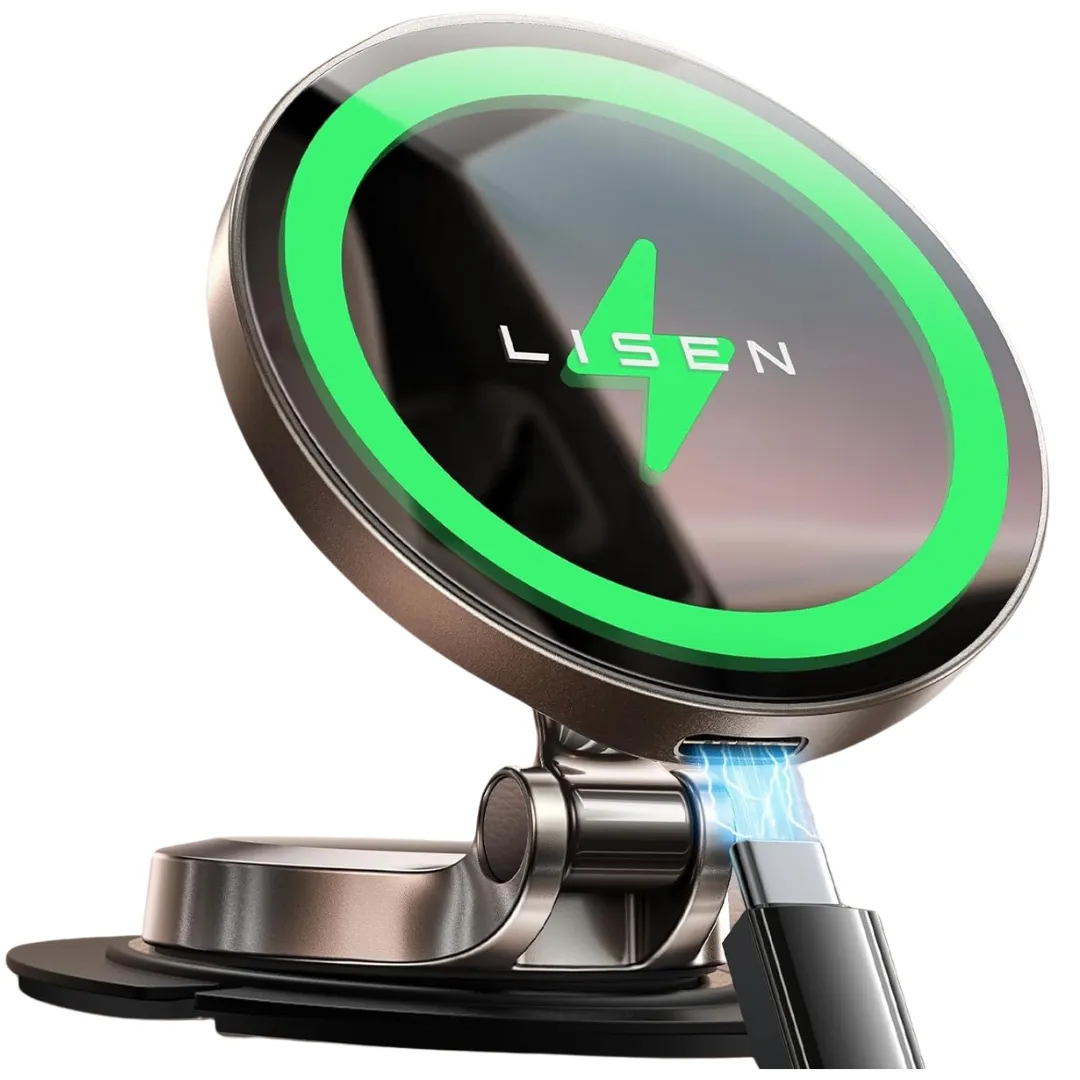 Lisen For Magsafe 15w Fast Charging Car Mount Charger