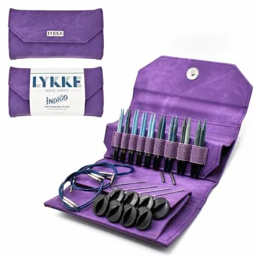 Lykke Indigo 3.5" Interchangeable Circular Needle Set | With Carrying Case