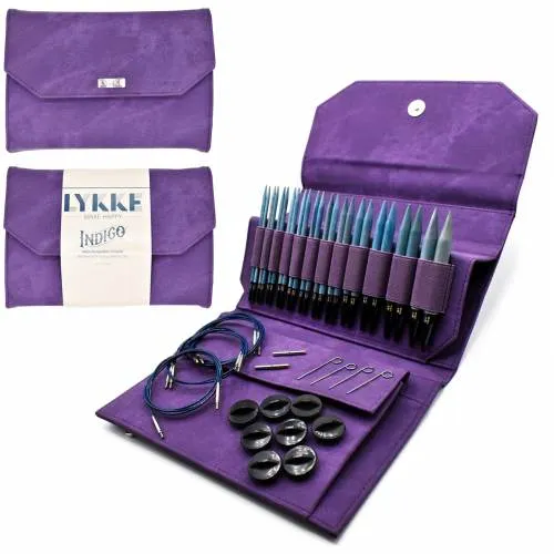 Lykke Indigo 5" Interchangeable Circular Needle Set | With Carrying Case