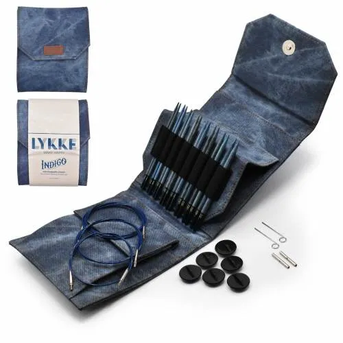 Lykke Indigo 5" Interchangeable Circular Needle Set | With Carrying Case