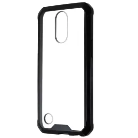 Maetek Design Series Hybrid Case for LG K20V Smartphones - Black / Clear