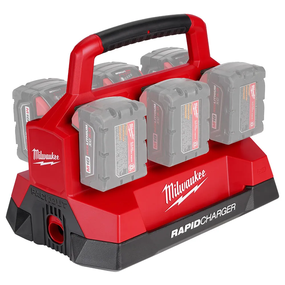 Milwaukee 48-59-1809 M18 PACKOUT 18V Six Bay Rapid Charger w/ REDLINK