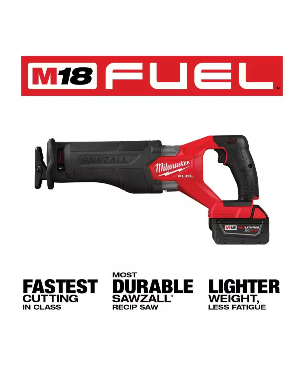 Milwaukee M18 Fuel GEN-2 Cordless Reciprocating Saw (2821-20)