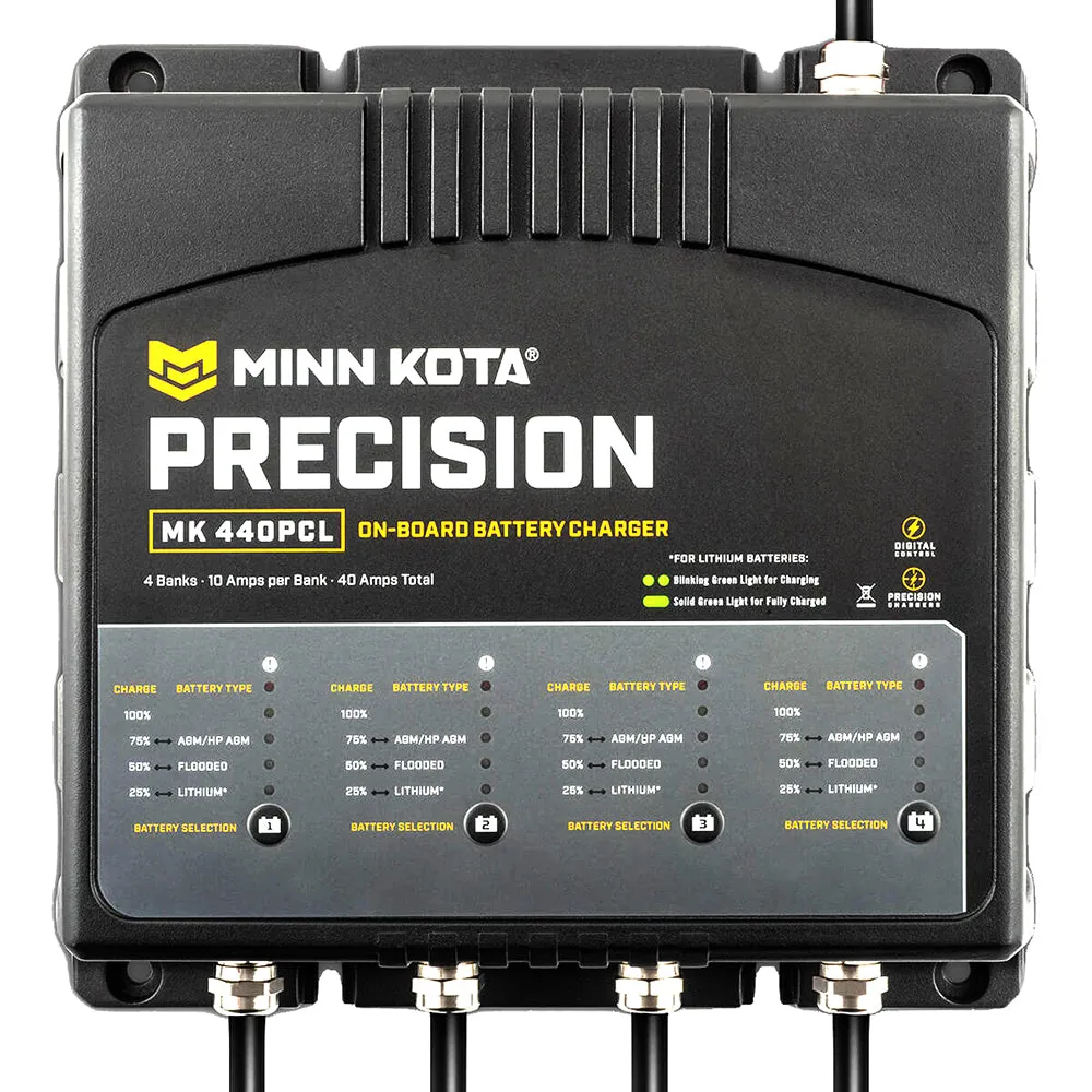 Minn Kota MK440PCL Precision Charger 4 Bank 10 Amps