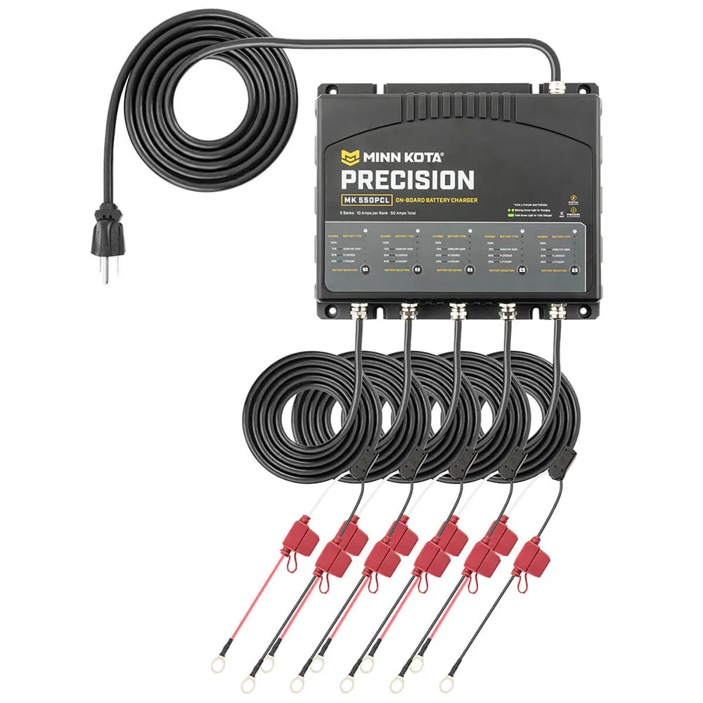 Minn Kota MK550PCL Precision Charger 5 Bank 10 Amps