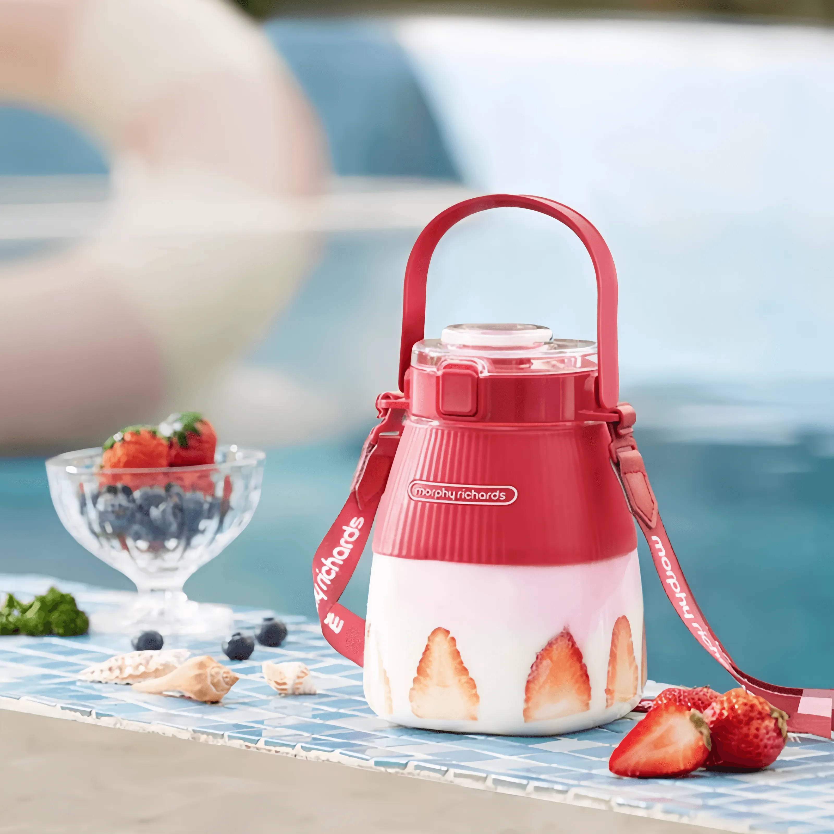 Morphy Richards Juicer Maker Portable Juice Blender Outdoor 3000mAh Rechargeable Wireless Camping Water Bottle MR9806