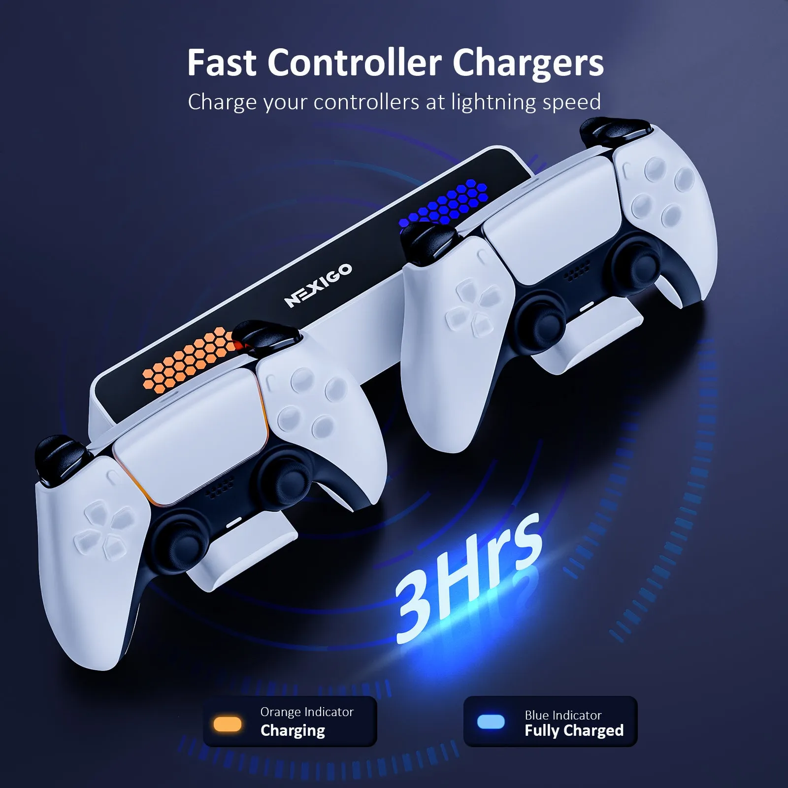 NexiGo Wall Mount with Controller Charger for PS5 (Disc & Digital)