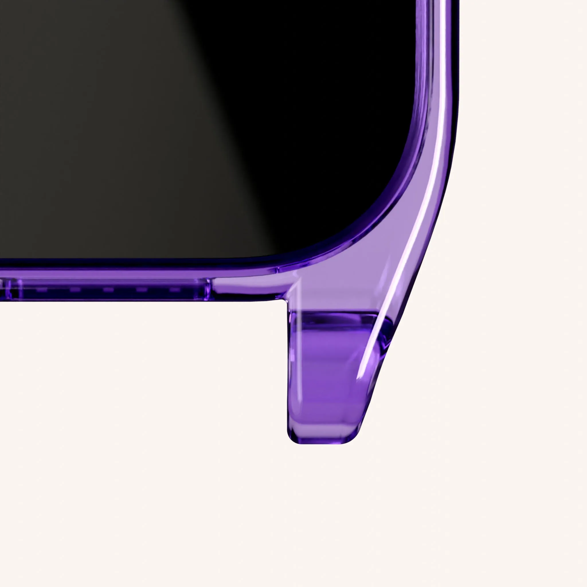 Phone Case with Eyelets in Purple Clear