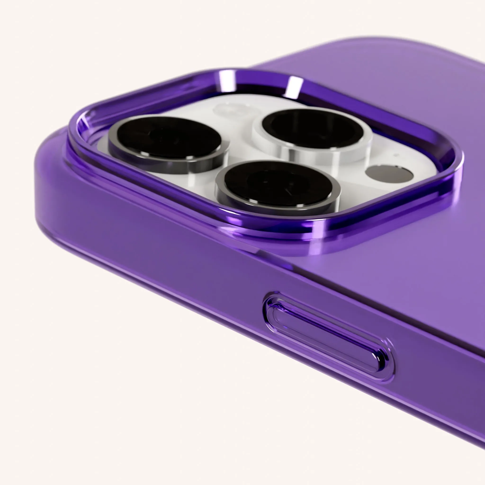 Phone Case with Eyelets in Purple Clear