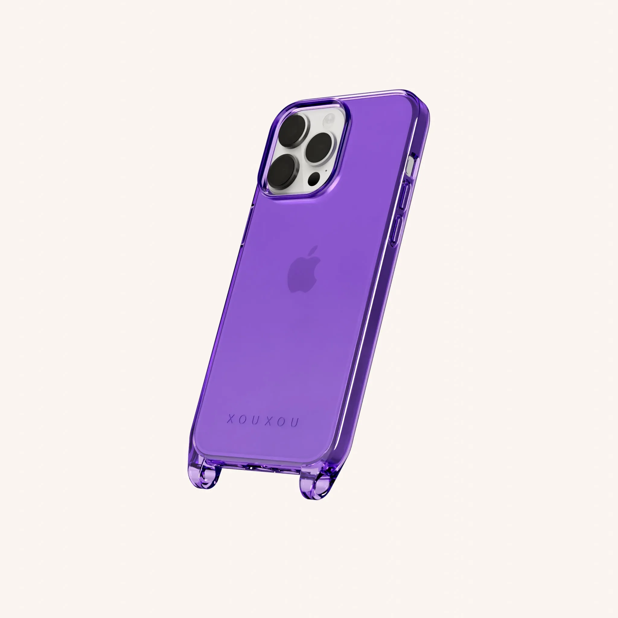 Phone Case with Eyelets in Purple Clear