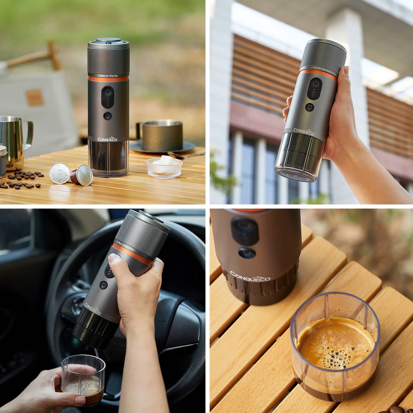 Portable Coffee Machine Travel - 12v Car Espresso Maker with Battery for Camping