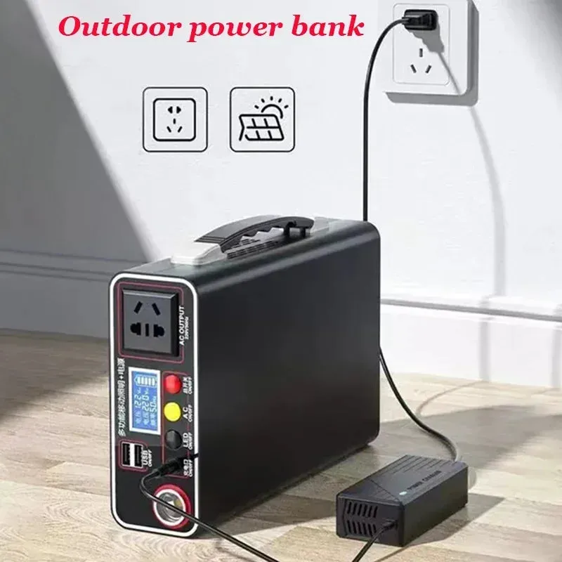 Portable Outdoor Camping Power Bank LED Display 220V 300W Home Emergency Charging Backup Lifepo4 Power System Charging Generator