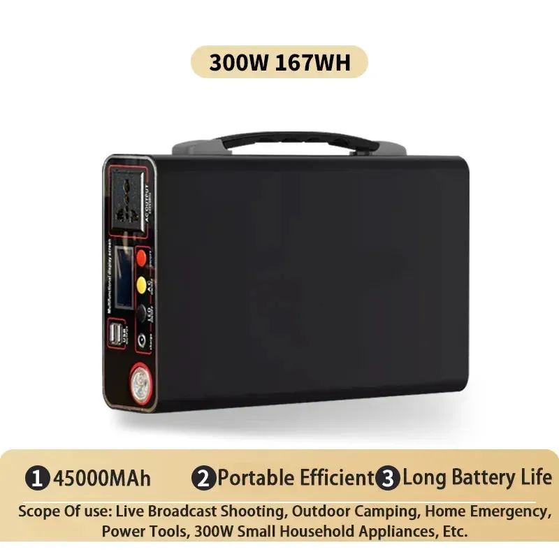 Portable Outdoor Camping Power Bank LED Display 220V 300W Home Emergency Charging Backup Lifepo4 Power System Charging Generator