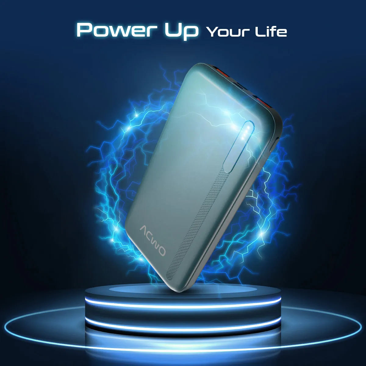 POwER 711 - 10000 mAh Fast Charging  Black Powerbank With 22.5W Output