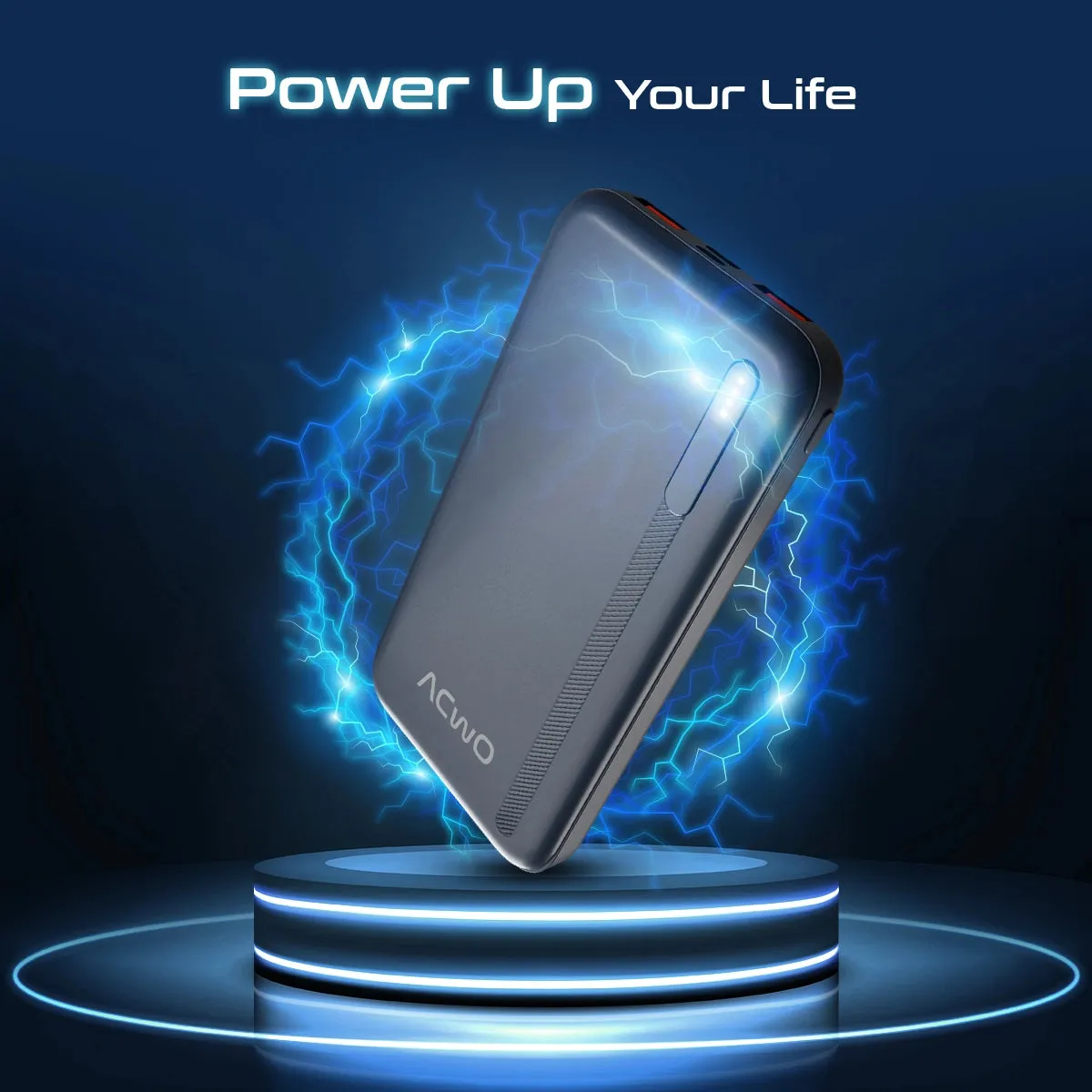 POwER 711 - 10000 mAh Fast Charging  Black Powerbank With 22.5W Output