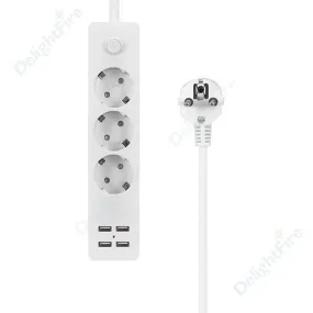 Power Strip With USB Portable Extension Socket US UK European Plug 1.5m Cable Power Strip Travel Adapter Smart Phone Charger