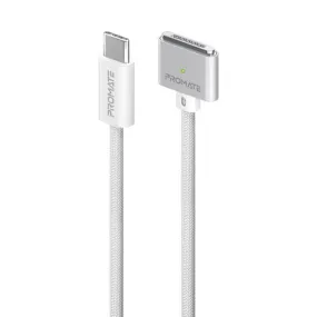 PROMATE 2M 140W USB-C to MagSafe 3 Charging Cable for MacBook. Tangle Free Nylon Braided, Strong Magnetic Hold, 140W PD. Compatible with MacBook Pro & MacBook Air. While Colour.