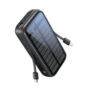 Promate SolarTank-20PDQi 20000mAh Rugged EcoLight Solar Power Bank